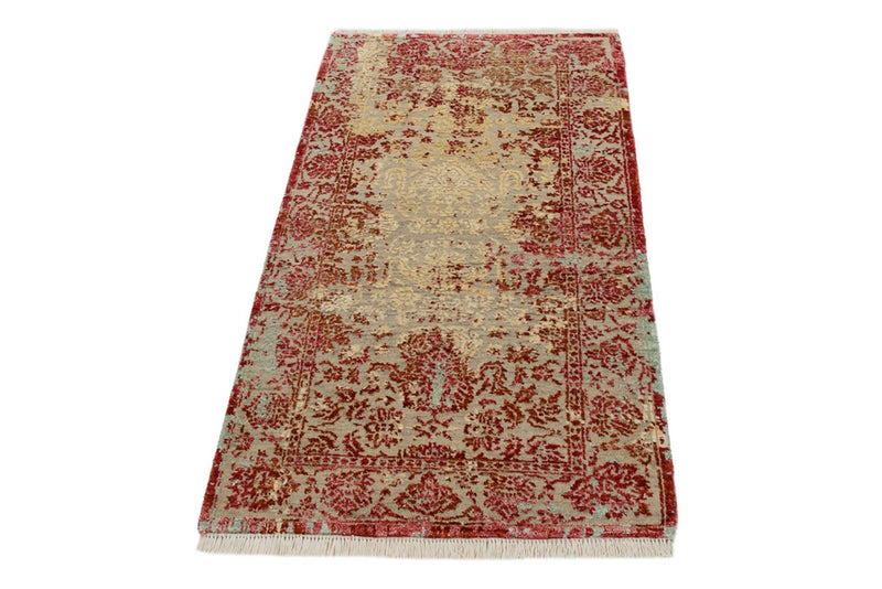 Designer Teppich - 134 x 71 cm - hellrot