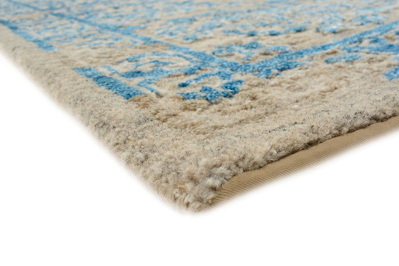 Designer Teppich - 243 x 174 cm - hellblau