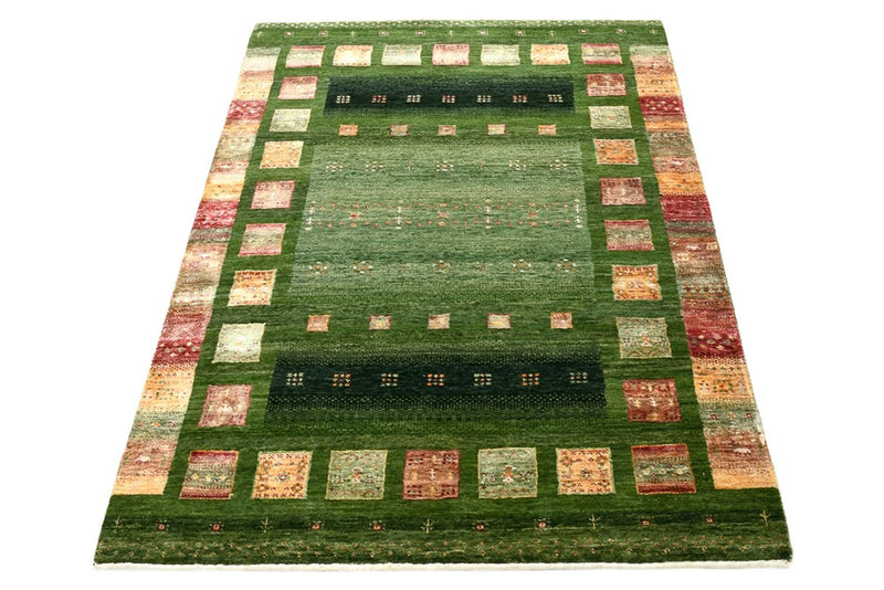 Gabbeh Teppich - Loribaft Indus - 154 x 105 cm - grün