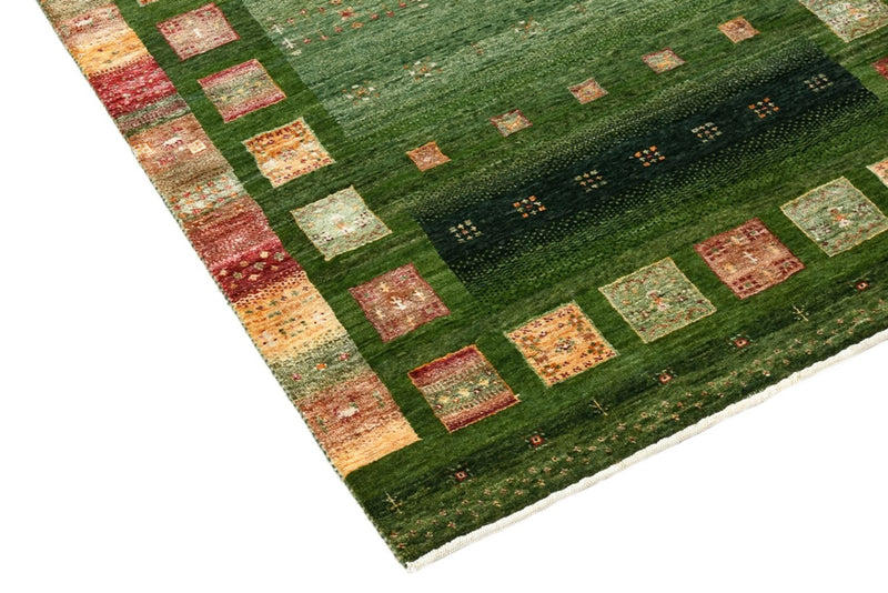 Gabbeh Teppich - Loribaft Indus - 154 x 105 cm - grün