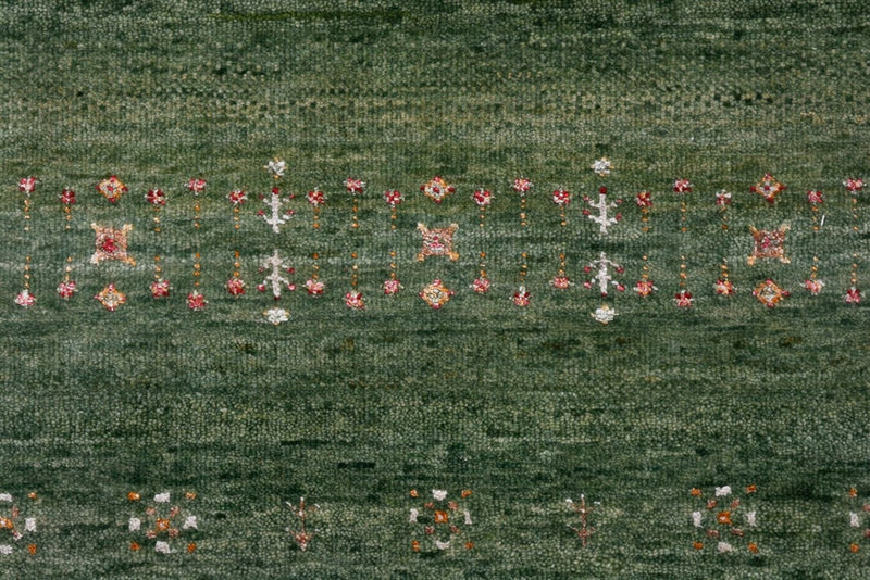 Gabbeh Teppich - Loribaft Indus - 154 x 105 cm - grün