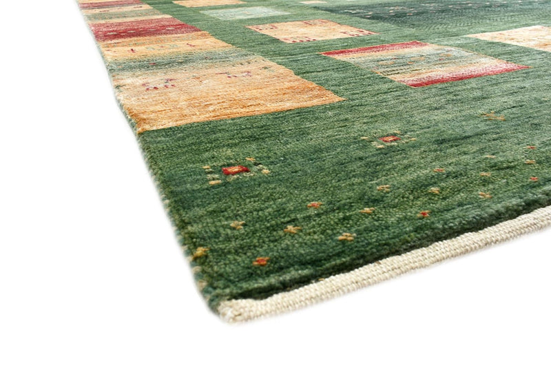 Gabbeh Teppich - Loribaft Indus - 346 x 245 cm - grün