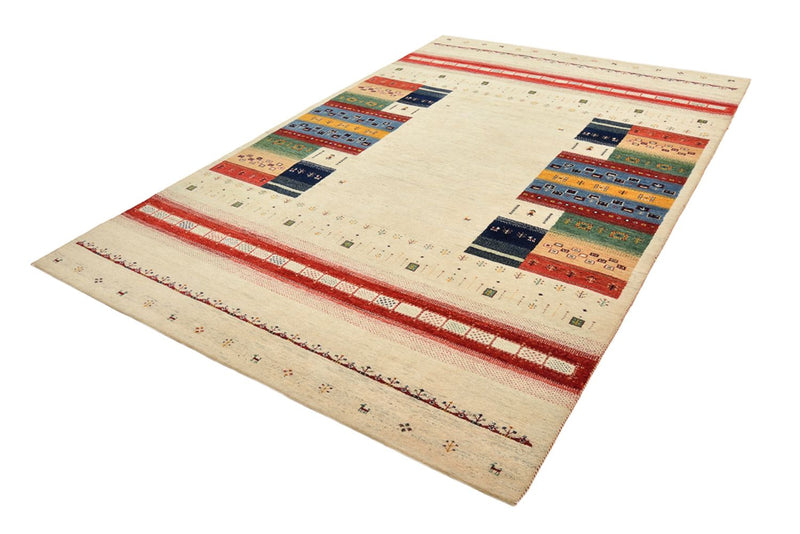 Gabbeh Teppich - Loribaft Indus - 303 x 205 cm - hellbeige