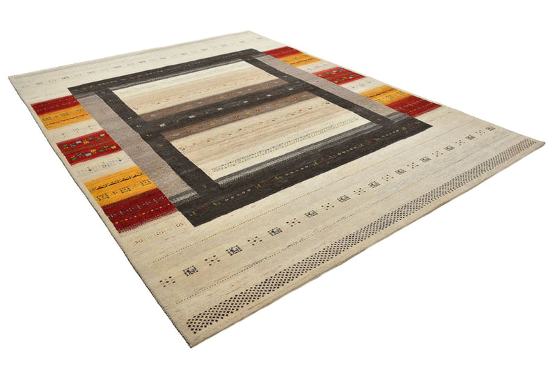Gabbeh Teppich - Loribaft Indus - 347 x 254 cm - hellbeige
