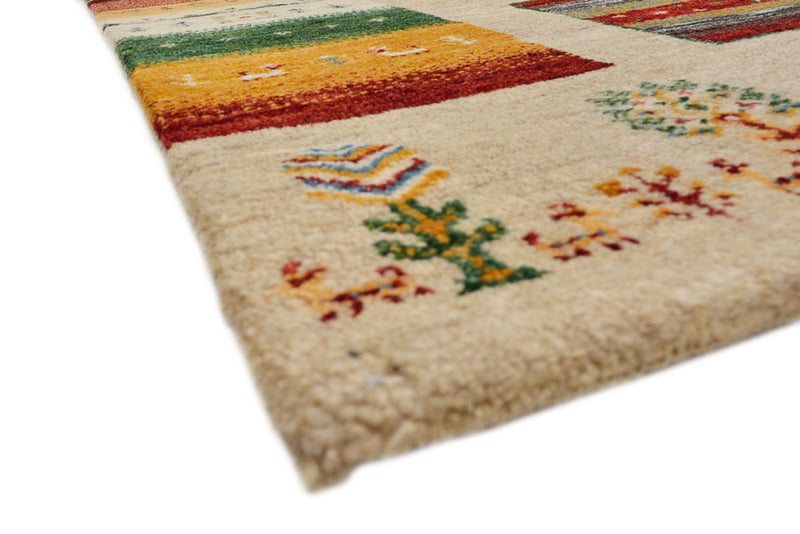 Gabbeh Teppich - Loribaft Indus quadratisch  - 256 x 250 cm - hellbeige