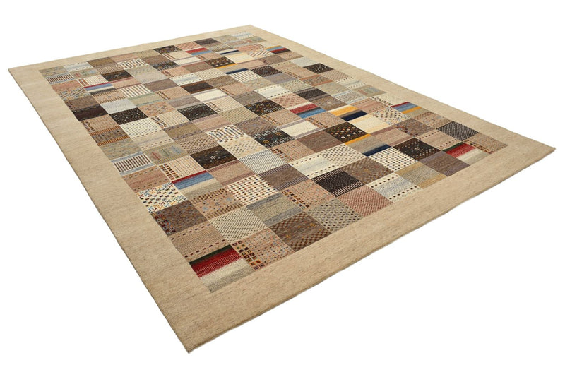 Gabbeh Teppich - Loribaft Indus - 348 x 248 cm - dunkelbeige