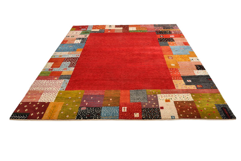 Gabbeh Teppich - Loribaft Indus - 294 x 247 cm - rot