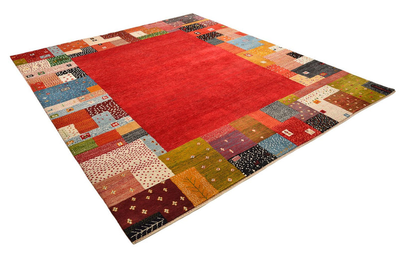Gabbeh Teppich - Loribaft Indus - 294 x 247 cm - rot