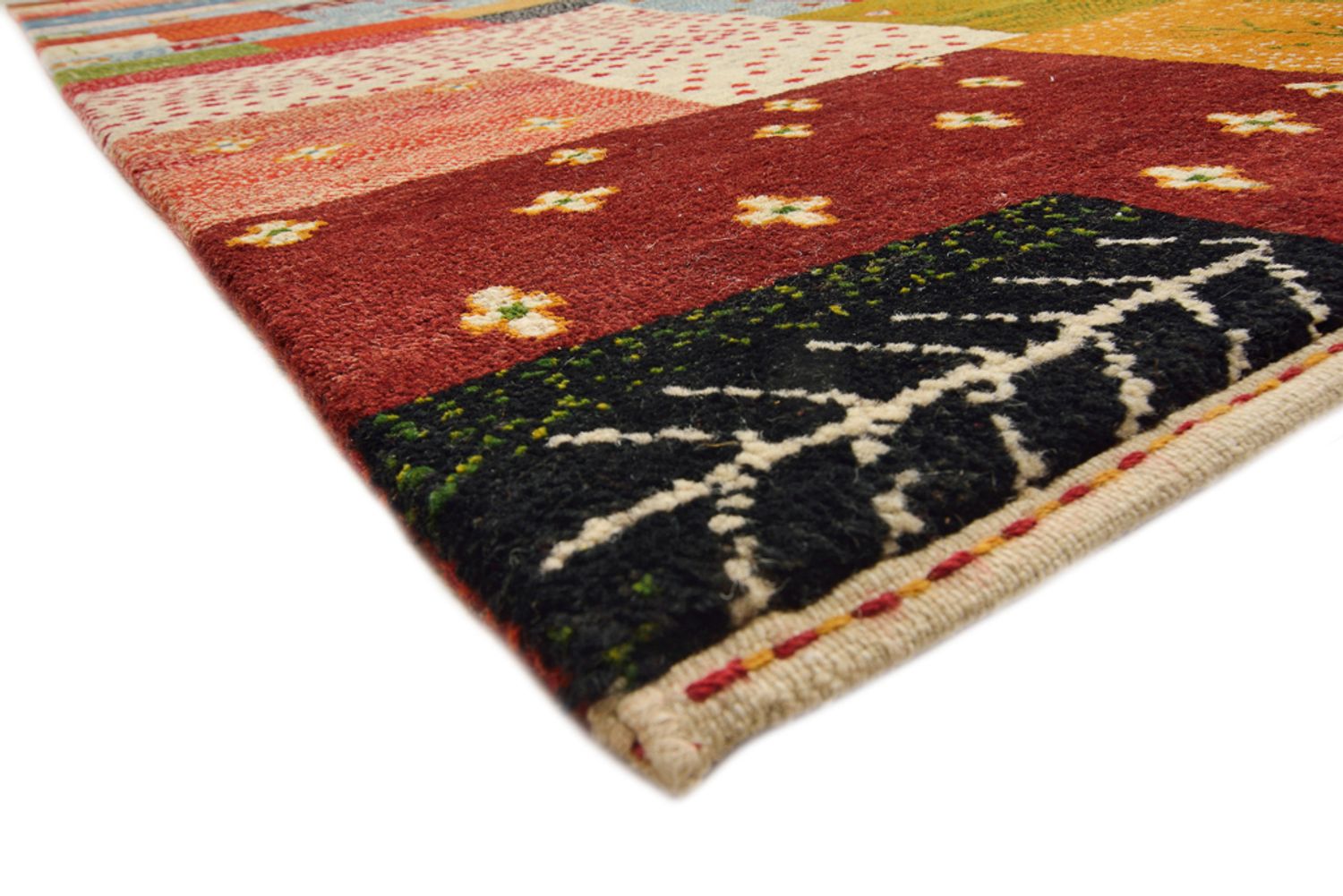 Gabbeh Teppich - Loribaft Indus - 294 x 247 cm - rot