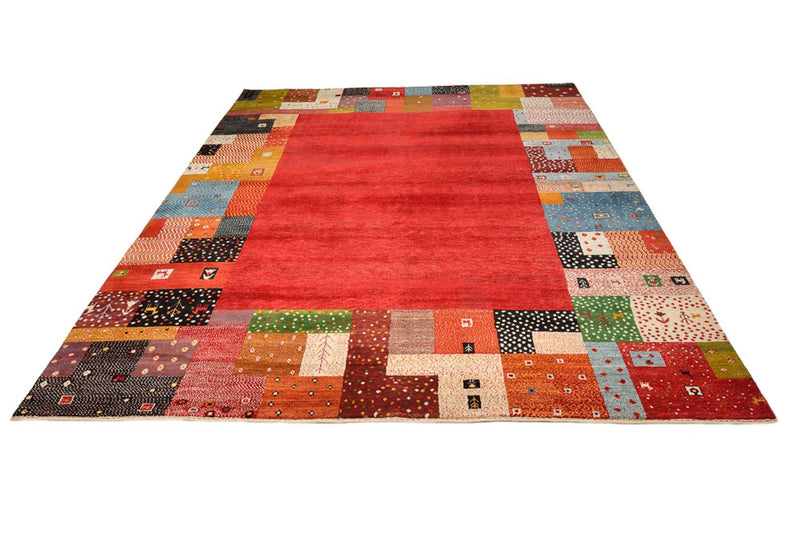 Gabbeh Teppich - Loribaft Indus - 294 x 247 cm - rot