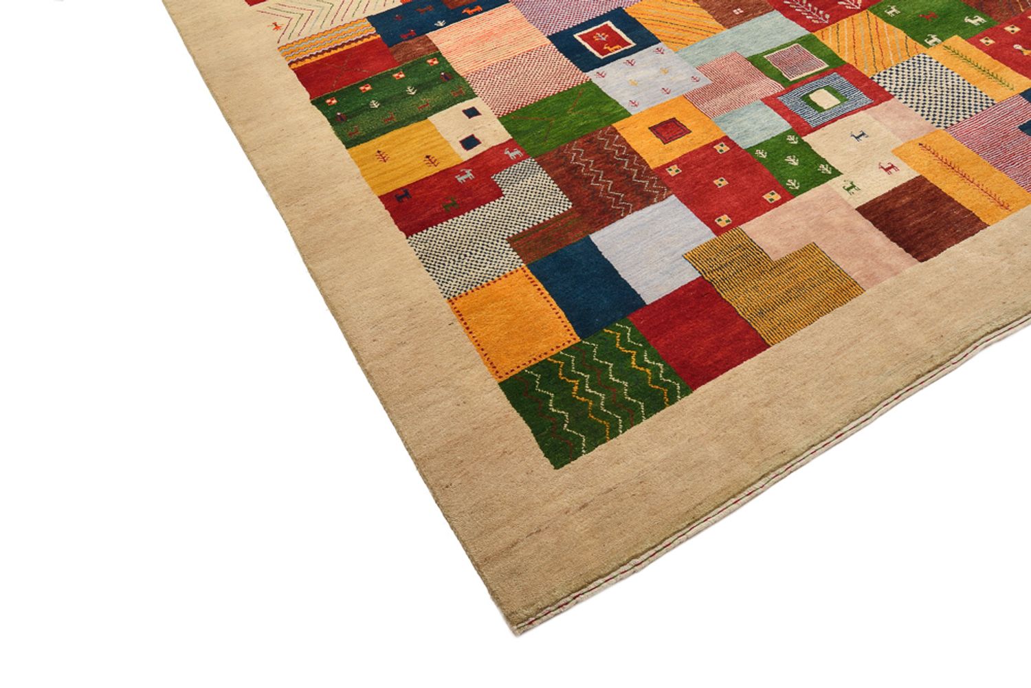 Gabbeh Teppich - Loribaft Indus - 347 x 246 cm - mehrfarbig