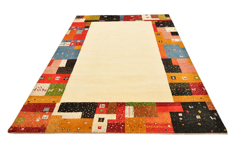 Gabbeh Teppich - Loribaft Indus - 294 x 207 cm - hellbeige
