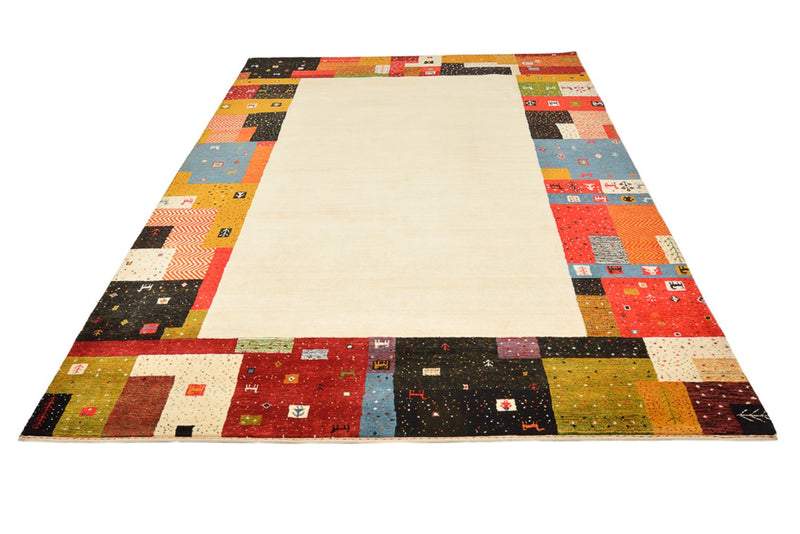 Gabbeh Teppich - Loribaft Indus - 294 x 207 cm - hellbeige