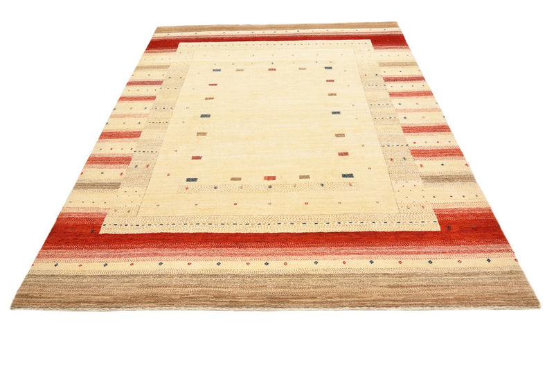 Gabbeh Teppich - Loribaft Indus - 248 x 195 cm - hellbeige