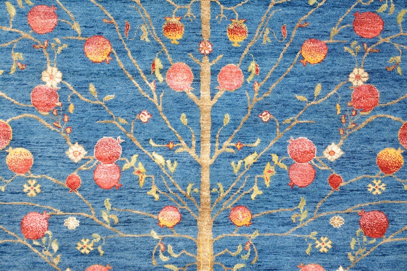 Gabbeh Teppich - Loribaft Indus - 243 x 177 cm - blau