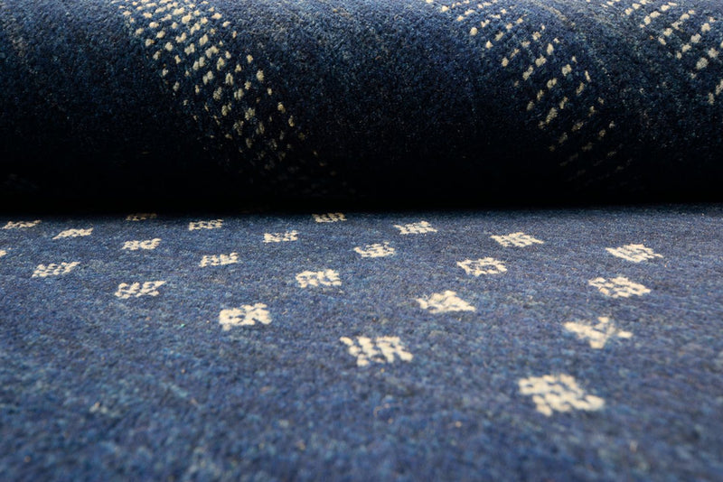 Gabbeh Teppich - Loribaft Indus - 237 x 172 cm - dunkelblau