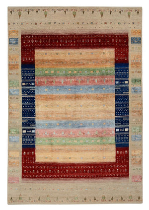 Gabbeh Teppich - Loribaft Indus - 302 x 205 cm - mehrfarbig