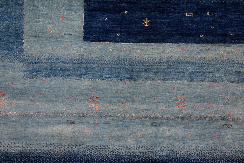 Gabbeh Teppich - Loribaft Indus - 241 x 175 cm - blau
