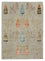 Gabbeh Teppich - Loribaft Indus - 241 x 173 cm - hellgrau