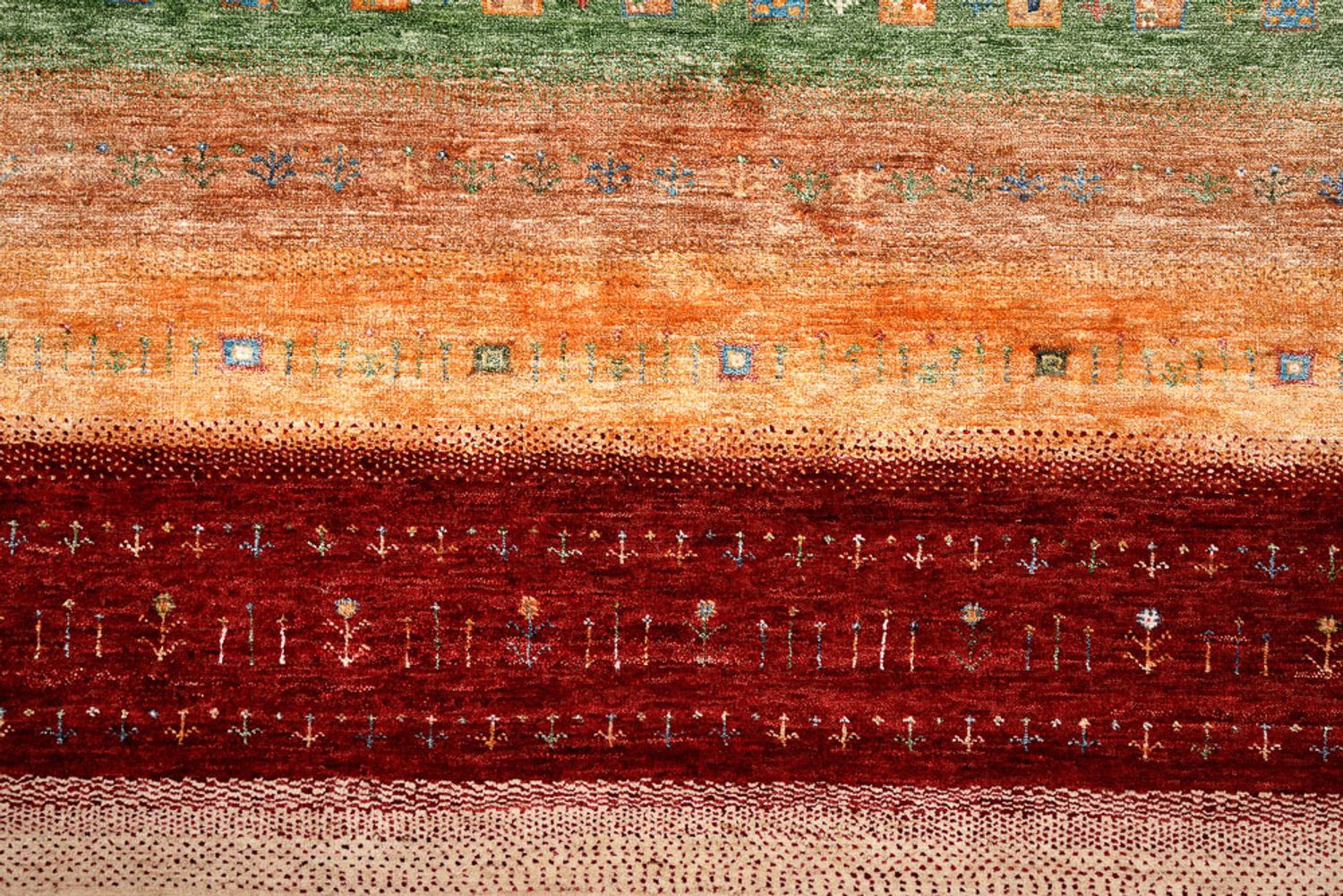 Gabbeh Teppich - Loribaft Indus - 300 x 251 cm - mehrfarbig
