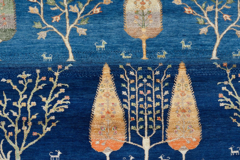 Gabbeh Teppich - Loribaft Indus - 204 x 155 cm - hellblau