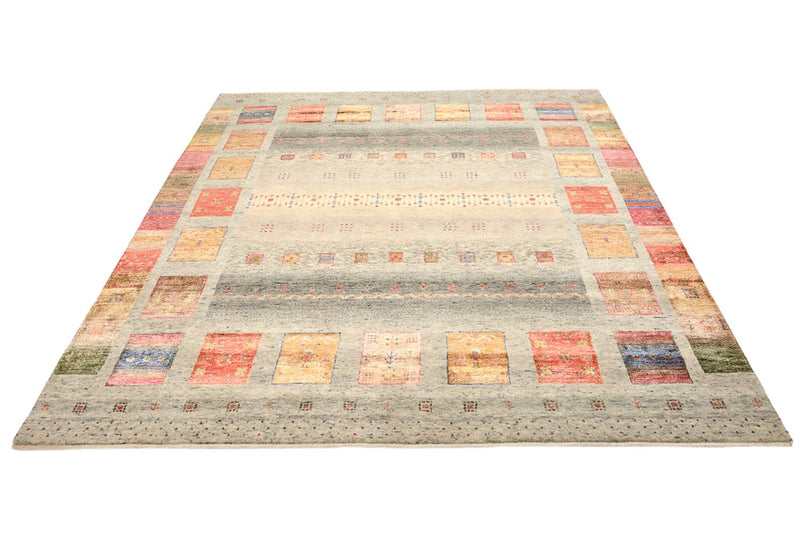 Gabbeh Teppich - Loribaft Indus quadratisch  - 205 x 204 cm - creme