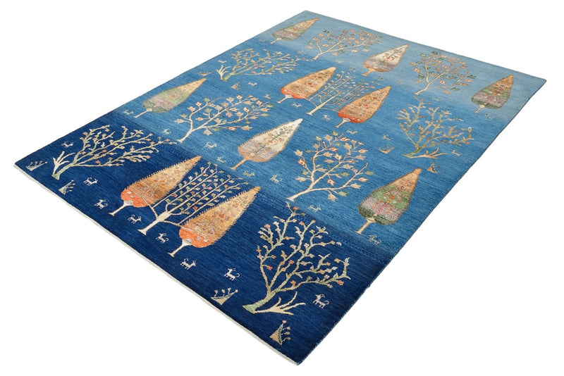 Gabbeh Teppich - Loribaft Indus - 206 x 150 cm - blau