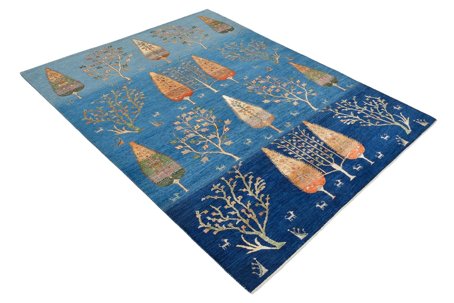 Gabbeh Teppich - Loribaft Indus - 206 x 150 cm - blau
