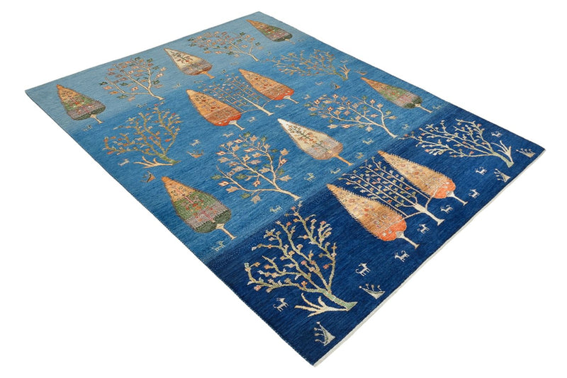 Gabbeh Teppich - Loribaft Indus - 206 x 150 cm - blau
