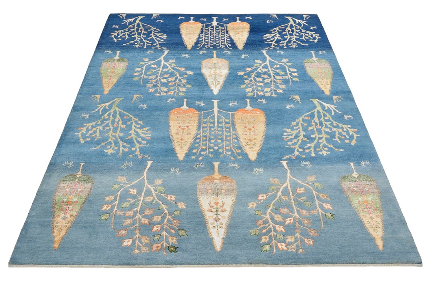 Gabbeh Teppich - Loribaft Indus - 206 x 150 cm - blau