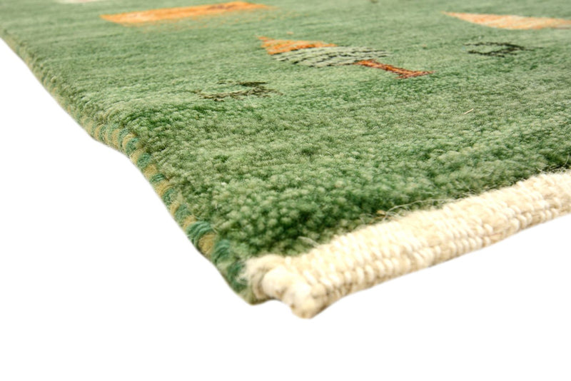 Gabbeh Teppich - Loribaft Indus - 246 x 206 cm - grün
