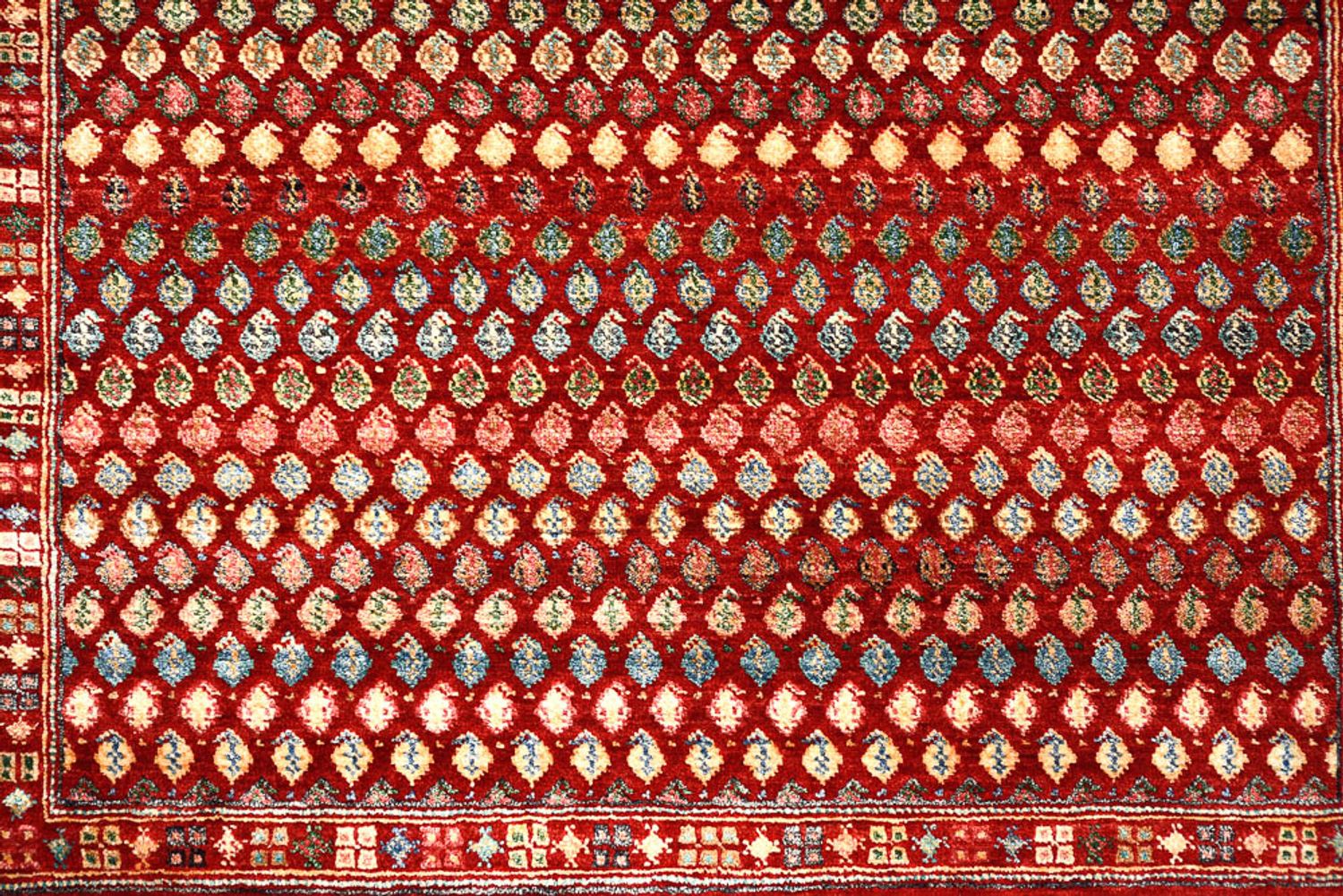 Designer Teppich - 155 x 97 cm - bordeauxrot