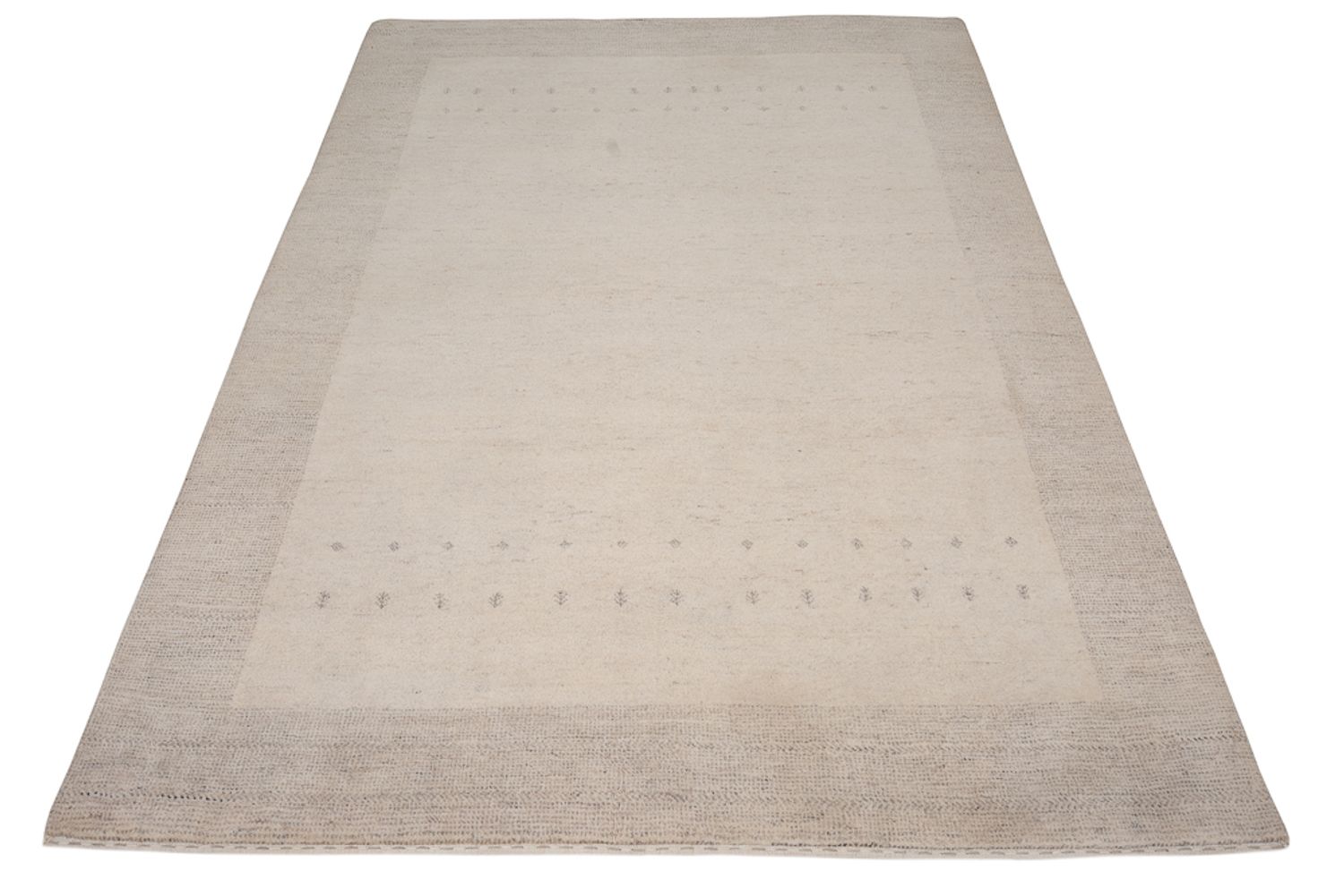 Gabbeh Teppich - Loribaft Indus - 201 x 146 cm - hellgrau