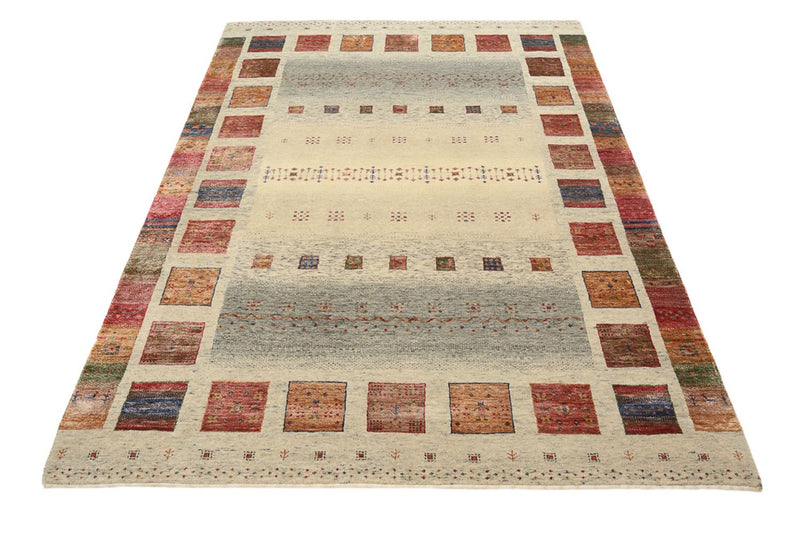 Gabbeh Teppich - Loribaft Indus - 207 x 158 cm - dunkelbeige