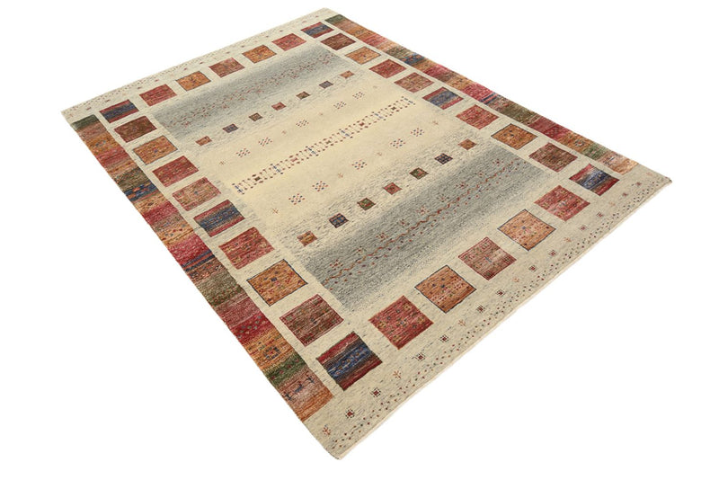 Gabbeh Teppich - Loribaft Indus - 207 x 158 cm - dunkelbeige