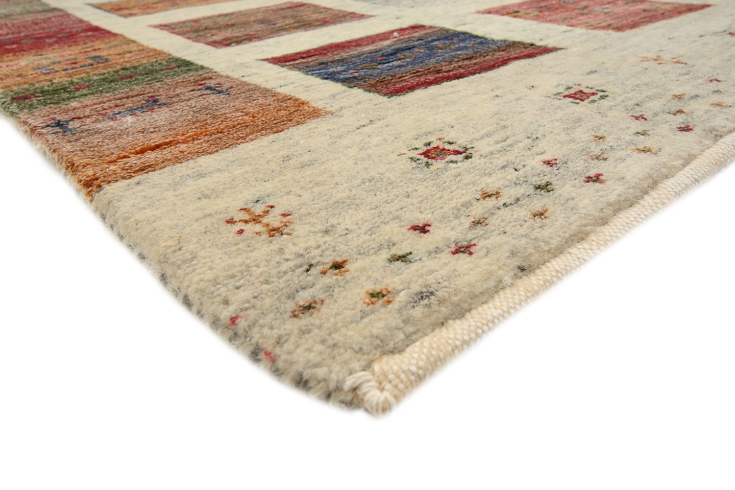 Gabbeh Teppich - Loribaft Indus - 207 x 158 cm - dunkelbeige