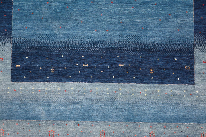 Gabbeh Teppich - Loribaft Indus - 304 x 204 cm - seeblau