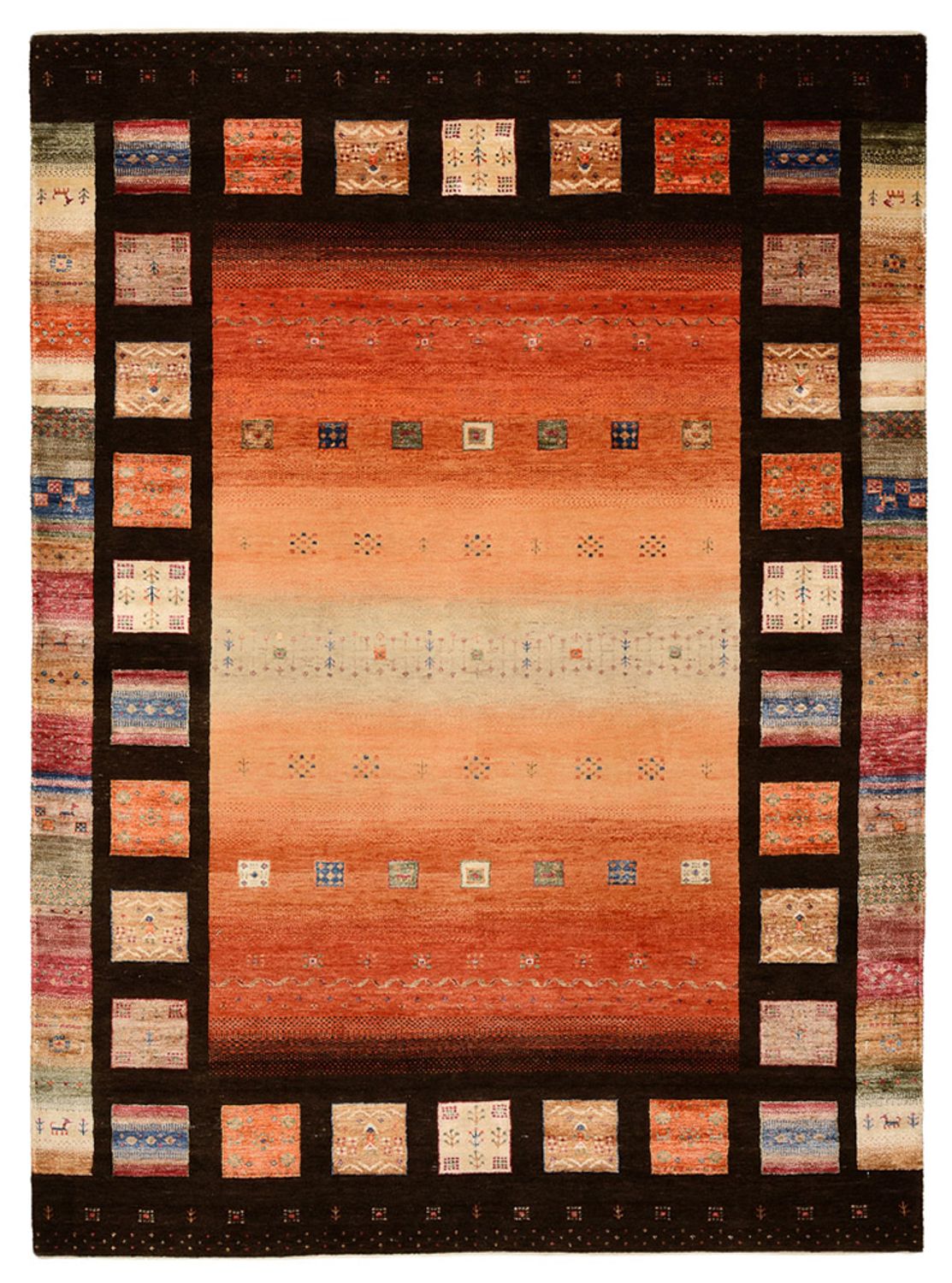 Gabbeh Teppich - Loribaft Indus - 244 x 178 cm - mehrfarbig