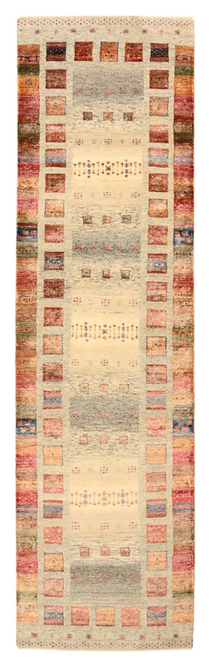 Läufer Gabbeh - Loribaft Indus - 306 x 84 cm - dunkelbeige