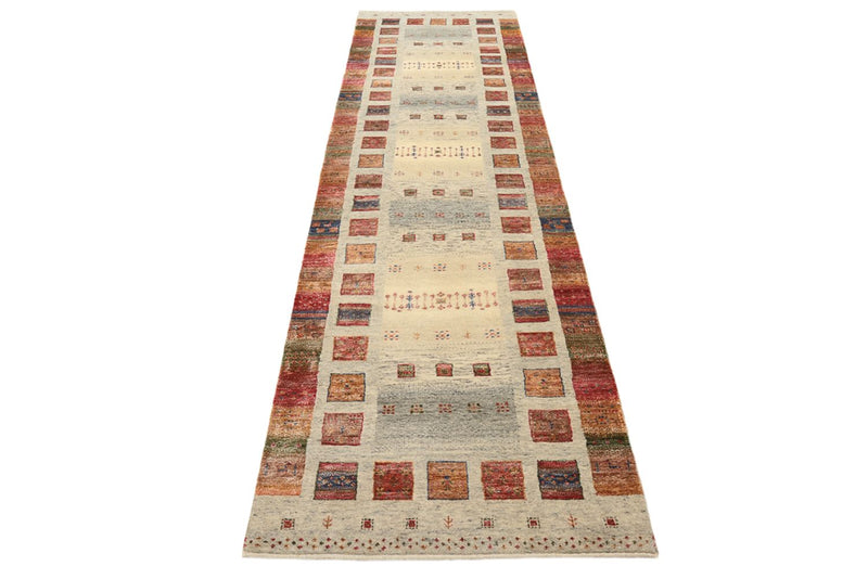 Läufer Gabbeh - Loribaft Indus - 306 x 84 cm - dunkelbeige