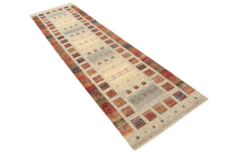 Läufer Gabbeh - Loribaft Indus - 306 x 84 cm - dunkelbeige