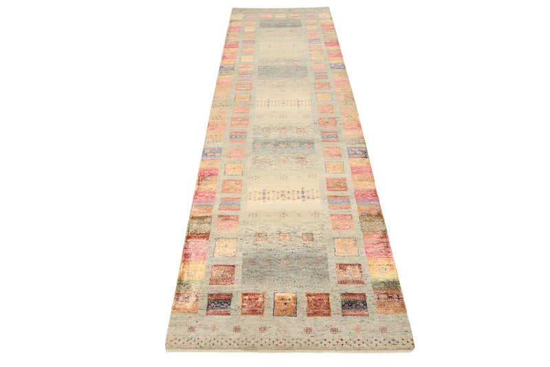 Läufer Gabbeh - Loribaft Indus - 306 x 84 cm - dunkelbeige