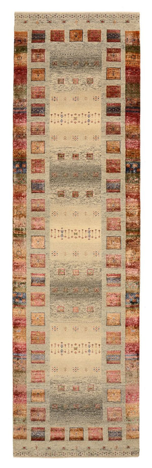 Läufer Gabbeh - Loribaft Indus - 306 x 85 cm - dunkelbeige