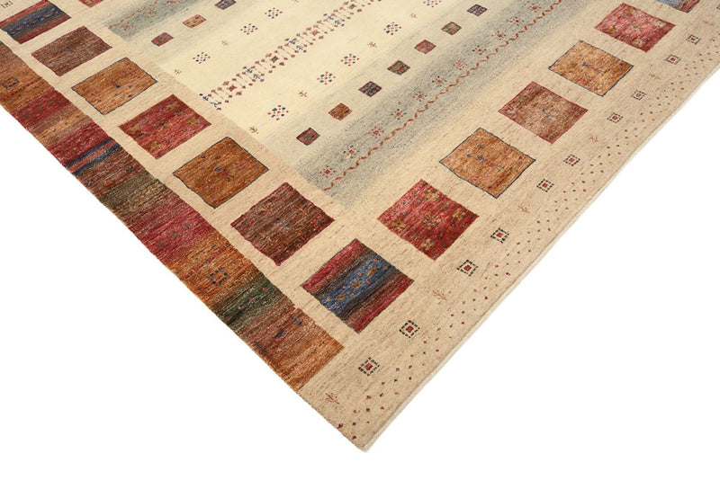Gabbeh Teppich - Loribaft Indus quadratisch  - 206 x 204 cm - dunkelbeige