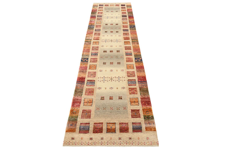 Läufer Gabbeh - Loribaft Indus - 305 x 81 cm - dunkelbeige