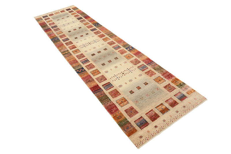 Läufer Gabbeh - Loribaft Indus - 305 x 81 cm - dunkelbeige