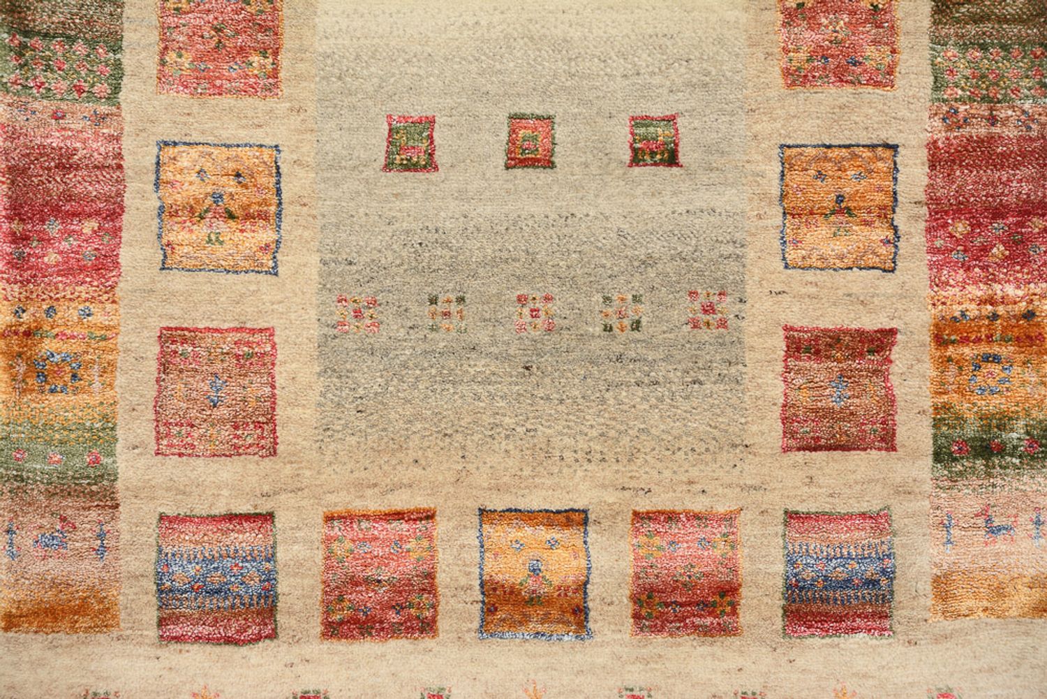 Läufer Gabbeh - Loribaft Indus - 305 x 81 cm - dunkelbeige