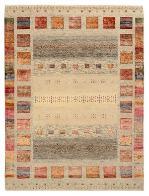 Gabbeh Teppich - Loribaft Indus - 205 x 154 cm - dunkelbeige