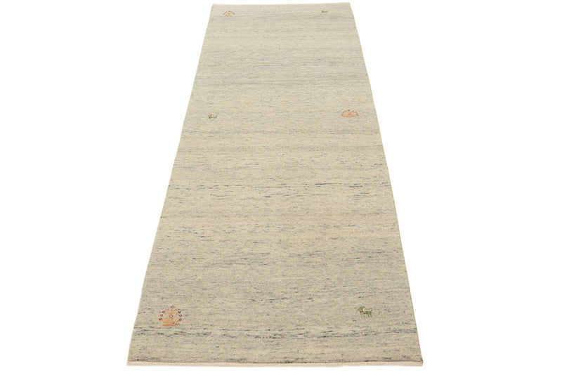 Läufer Gabbeh - Loribaft Indus - 241 x 85 cm - dunkelbeige