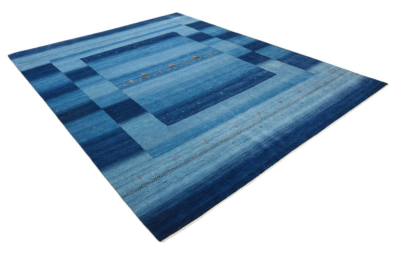 Gabbeh Teppich - Loribaft Indus - 329 x 253 cm - seeblau